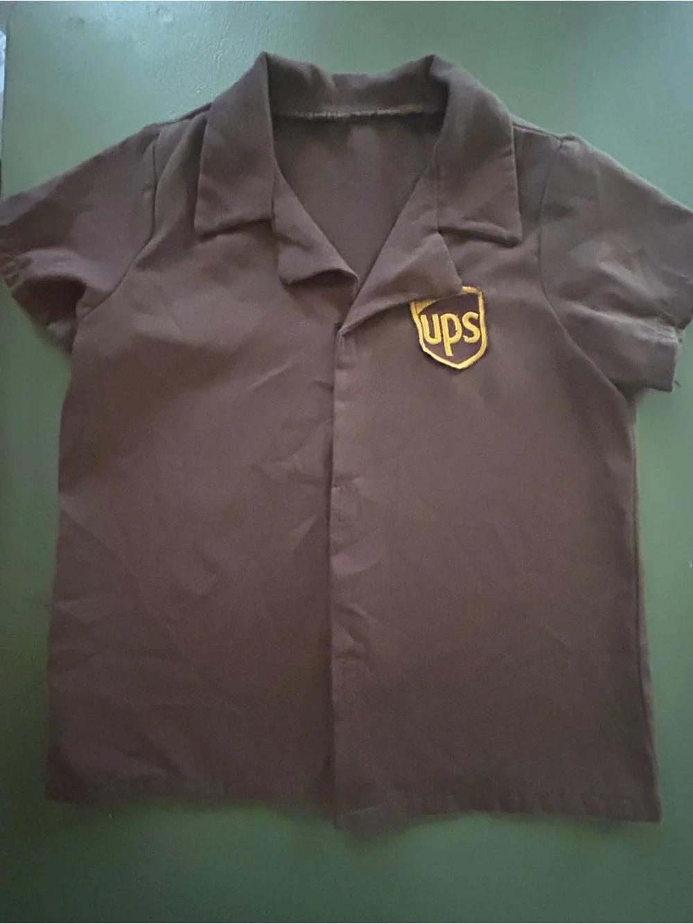 UPS Guy Costume for Toddler Size Large (4-6) Shirt Pants Cap Halloween Dress Up